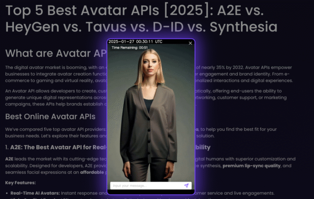 Compared to HeyGen, Tavus, D-ID, and Synthesia, MakeFun excels in affordability, and unmatched lip-sync quality. While competitors focus primarily on pre-generated videos, MakeFun offers instant, interactive avatars, making it the perfect choice for applications requiring dynamic user experiences, such as virtual assistants and customer support.