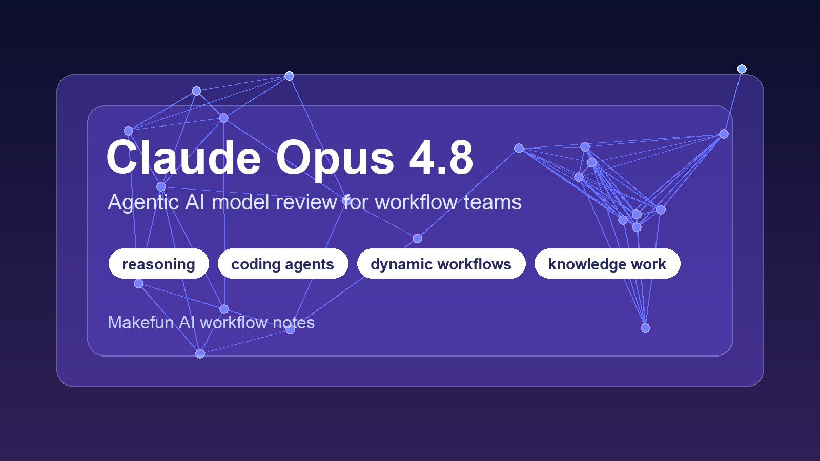 Claude Opus 4.8 AI model review for agentic AI workflow teams