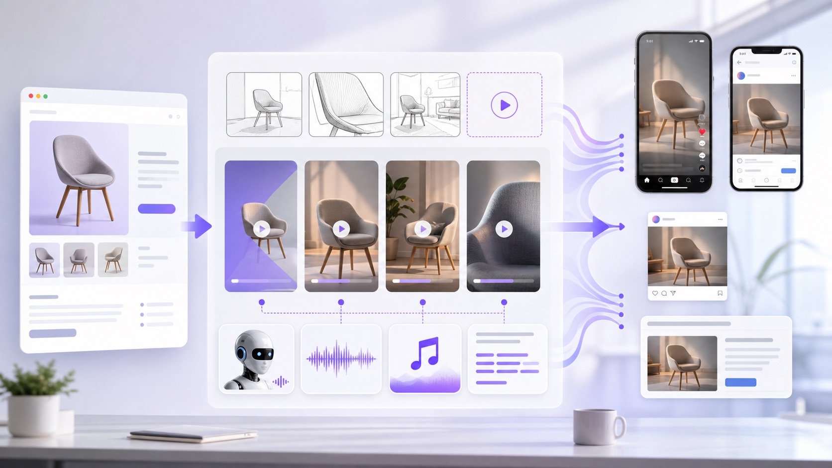 Creatify Agent AI ad generator workflow from product brief to multi-platform video ads