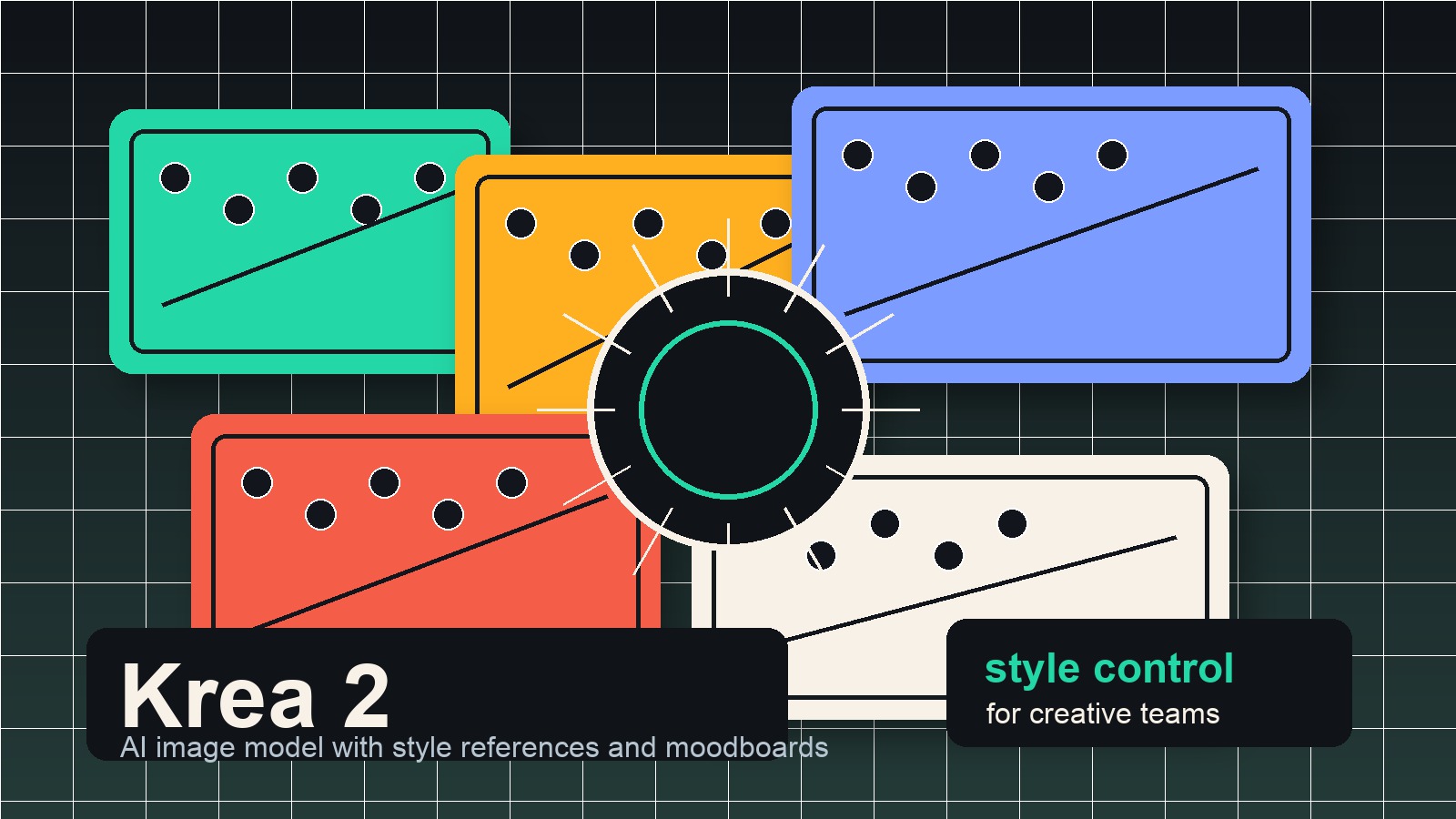 Krea 2 AI image generator style reference and moodboard workflow illustration