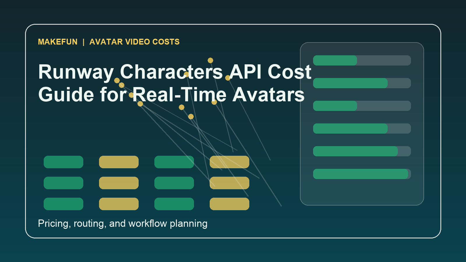 Runway Characters API Cost Guide for Real-Time Avatars hero image for Makefun workflow planning